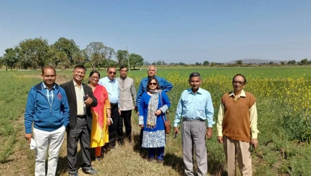Visitors at His Organic Farm 
