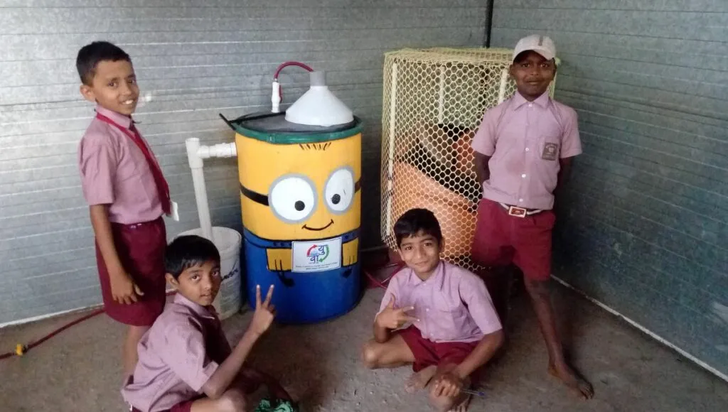 vaayu converting food waste into biogas 