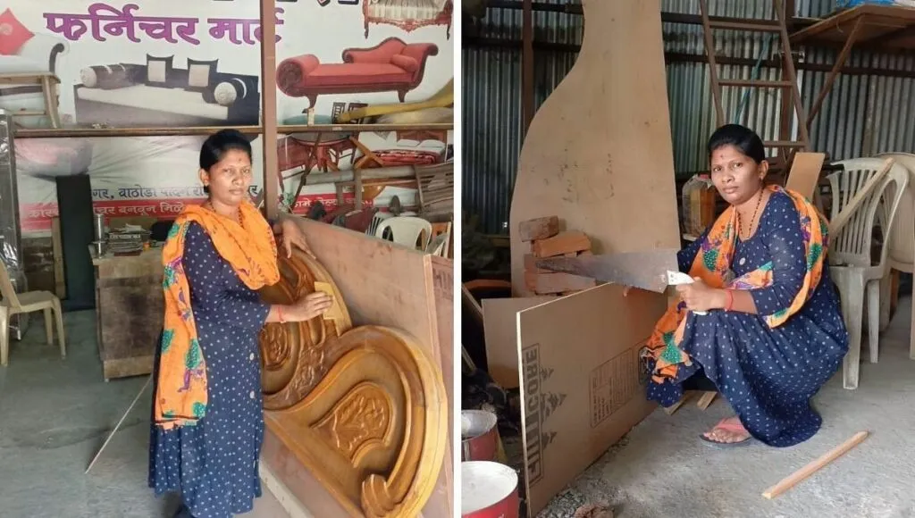 women doing odd work for financial independence lady carpenter priti