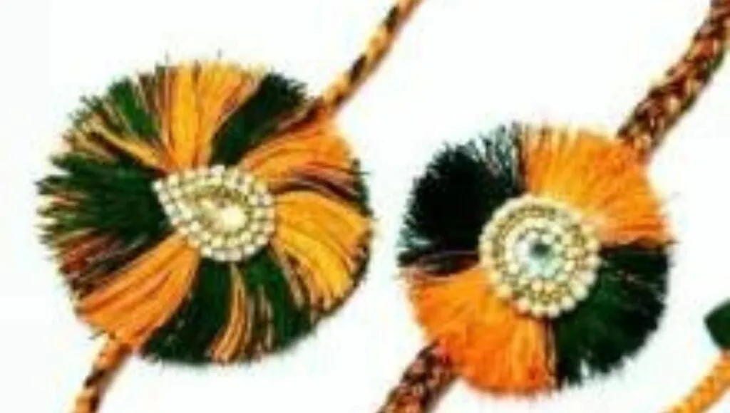 handmade rakhi from thread 