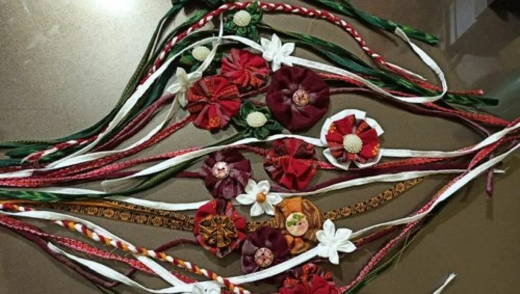 eco-friendly Rakhi with waste cloths 