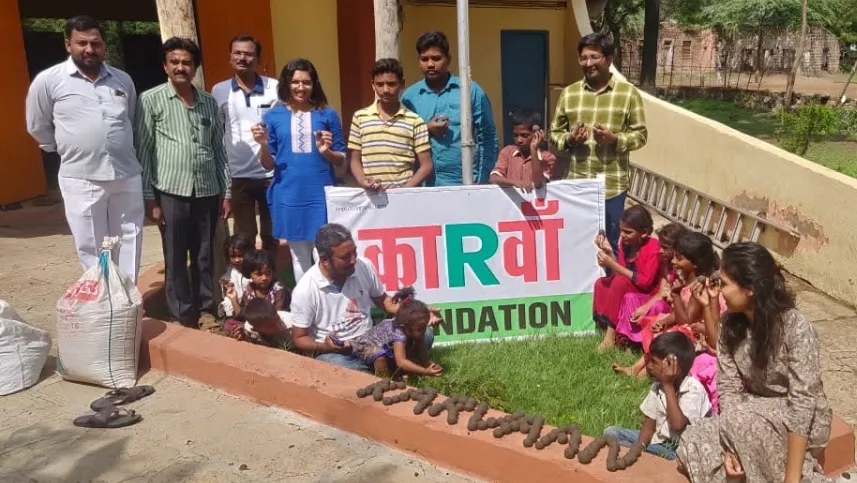 Karwan team after miyawaki technique plantation