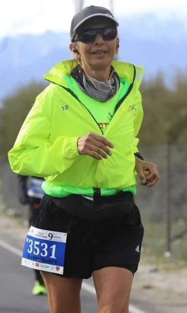 Pushpa Keya Bhatt running Marathon