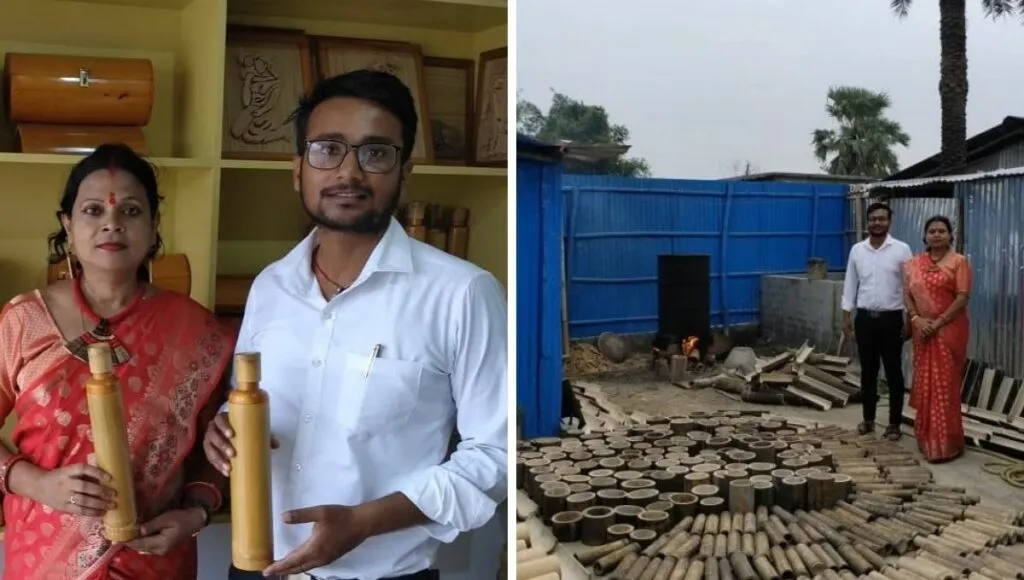 bamboo business by Satyam and his mother 