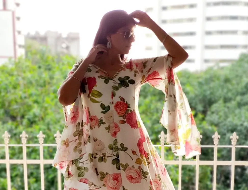 Sonia Anand modelling for a new collection by Monk & Mei.<br />
