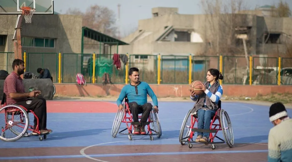 Insha Basheer playing football