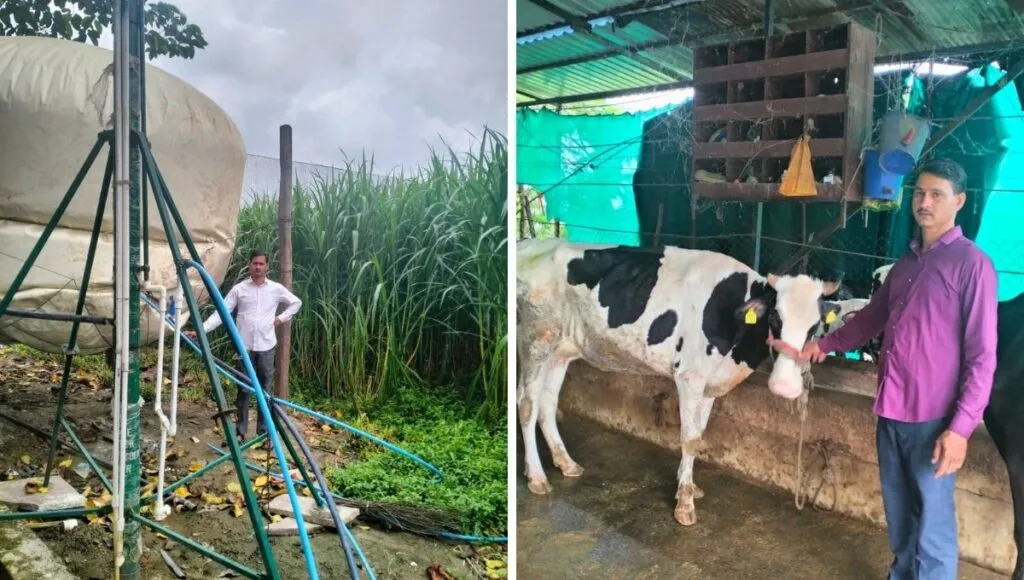 farmer making cng from cow dung 