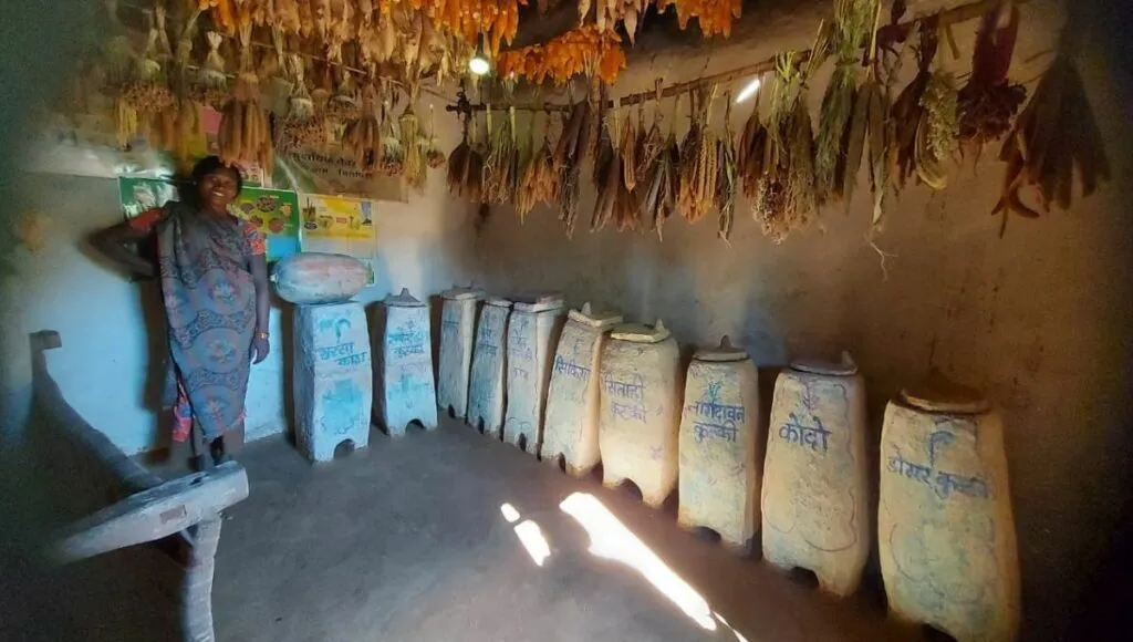 Lahari Bai At Her Seed Bank millet woman 