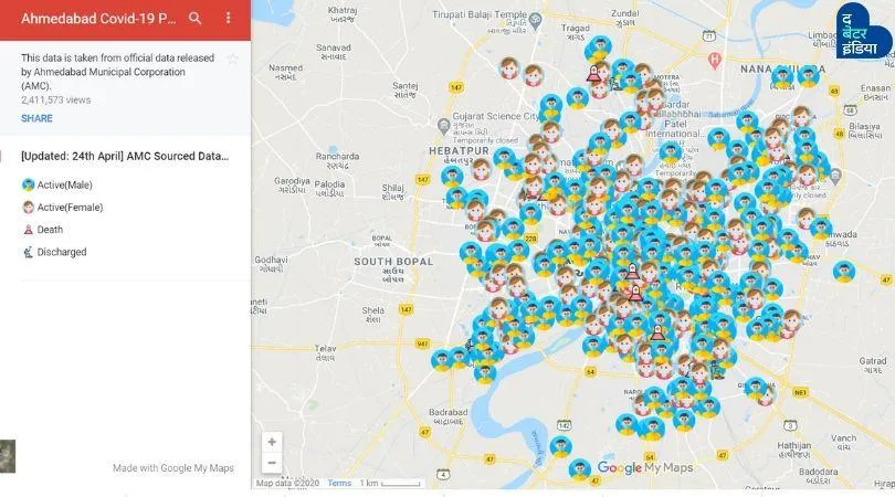 Ahmedabad COVID-19 Map