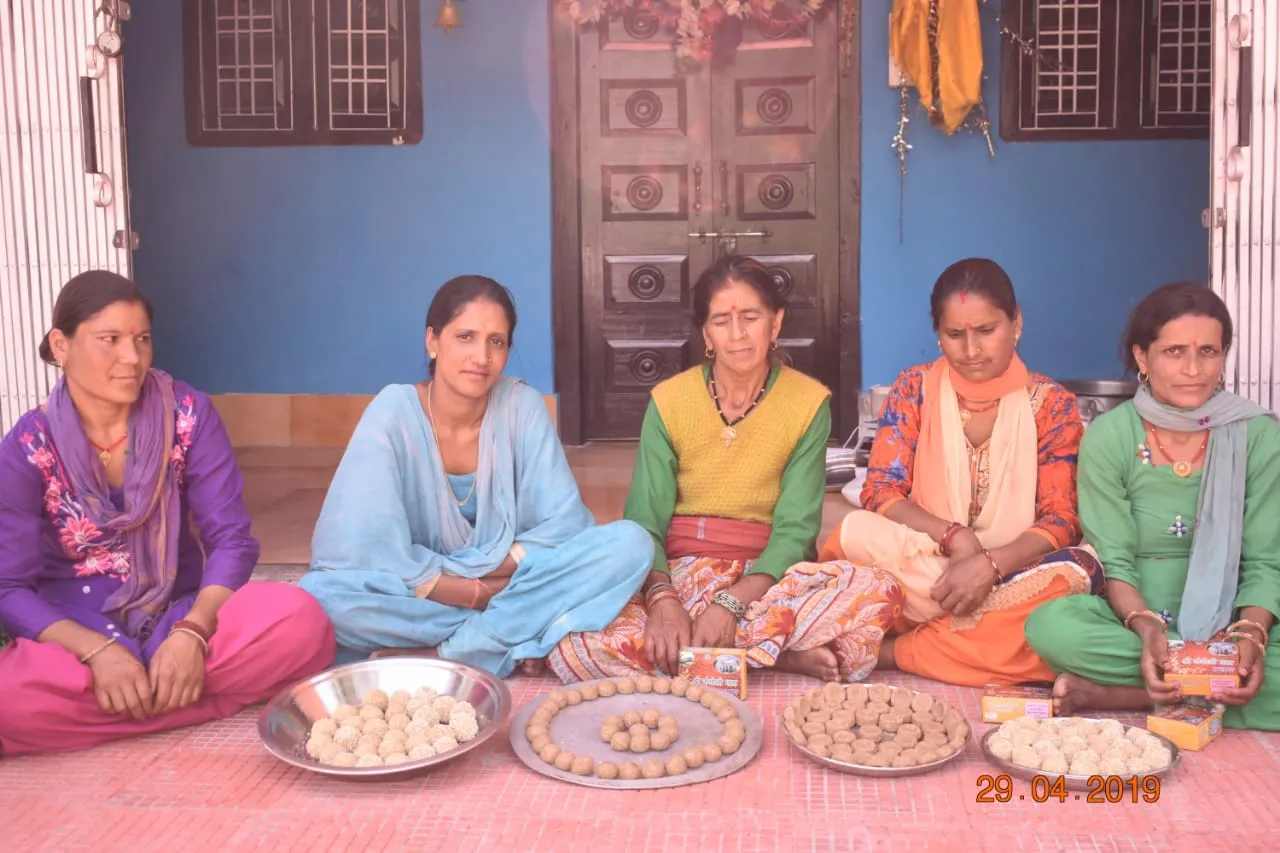 Women making organic products