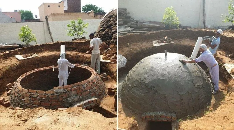 Haryana Farmer Biogas Plant