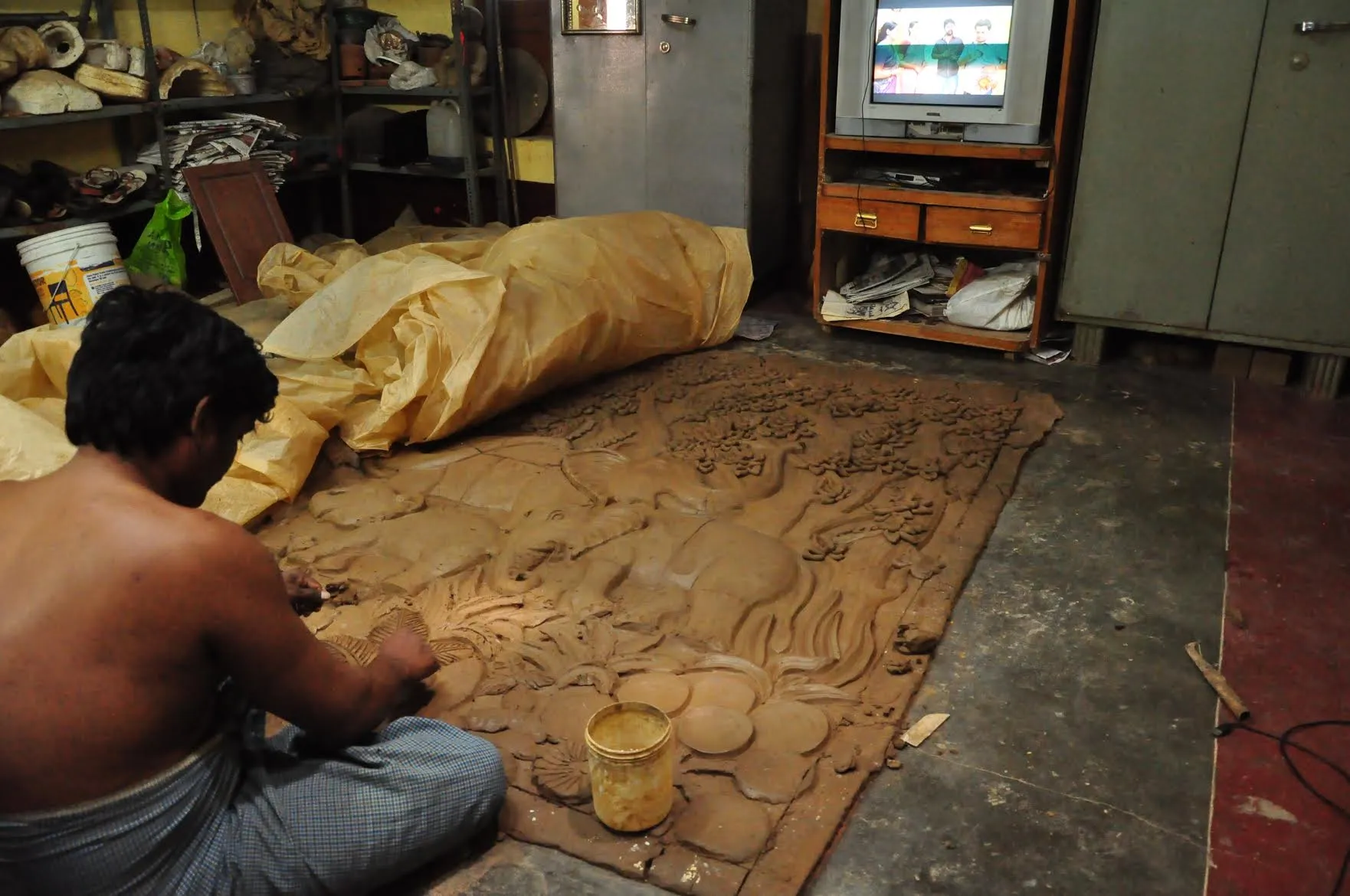 Ganesha idols are bought from local artisans near Bengaluru.