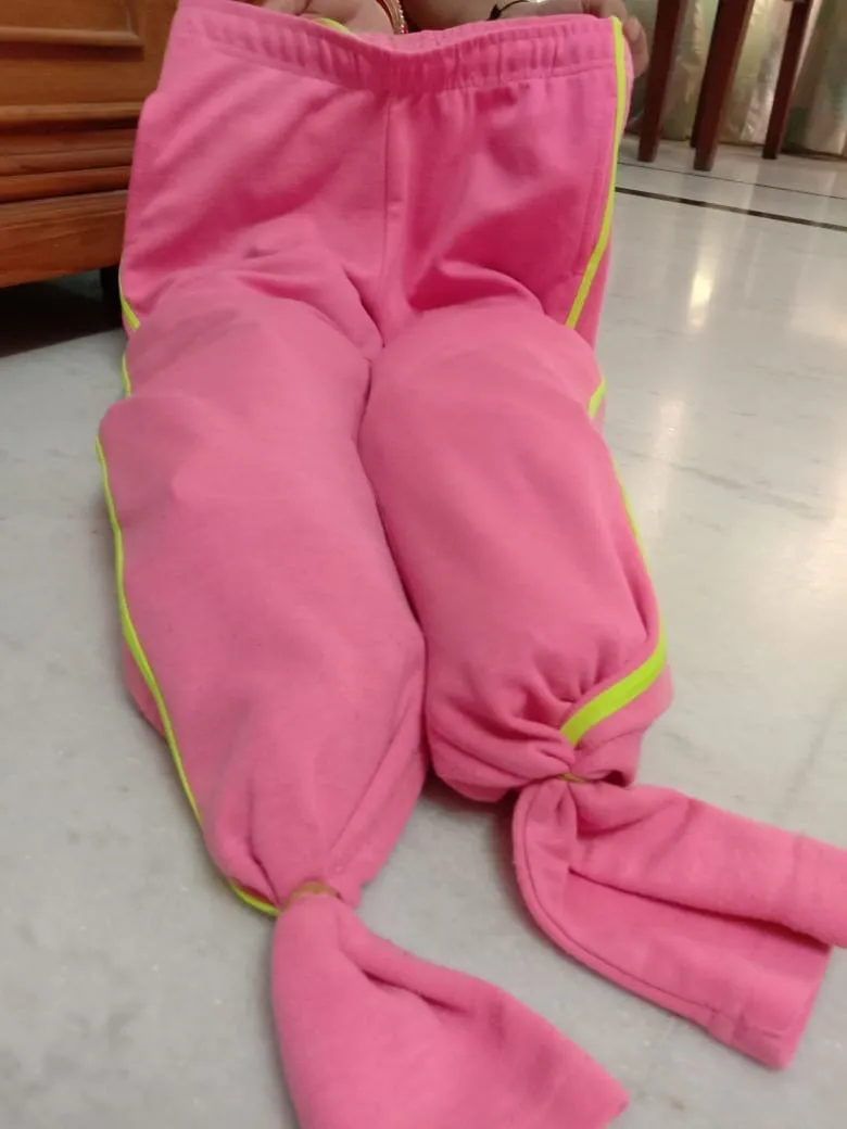 Pant filled with cloth to make planter cover