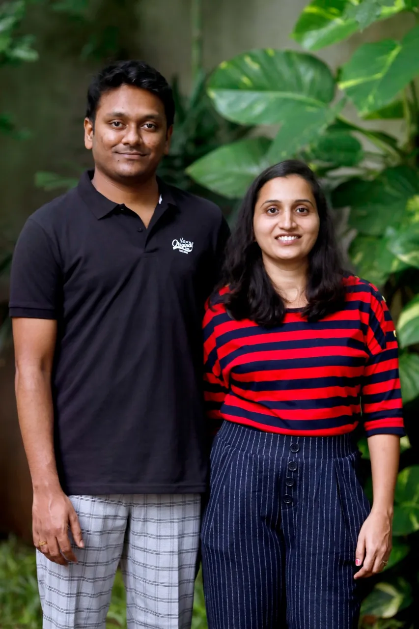 Saandeep Jogiparti and Kavitha Gopu, the founders of Laddu Box 
