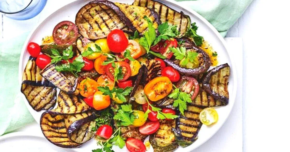 Make Aubergine or eggplant salad 