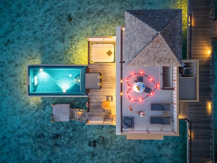 Angsana Velavaru_Roof Top Dinner Proposal_Aerial