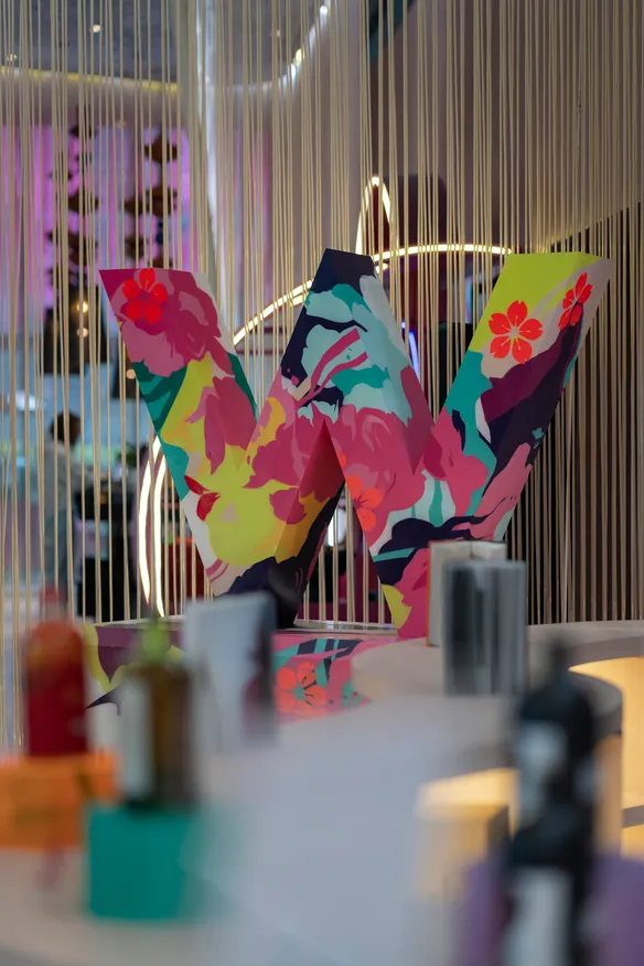 W Living Room - W sculpture