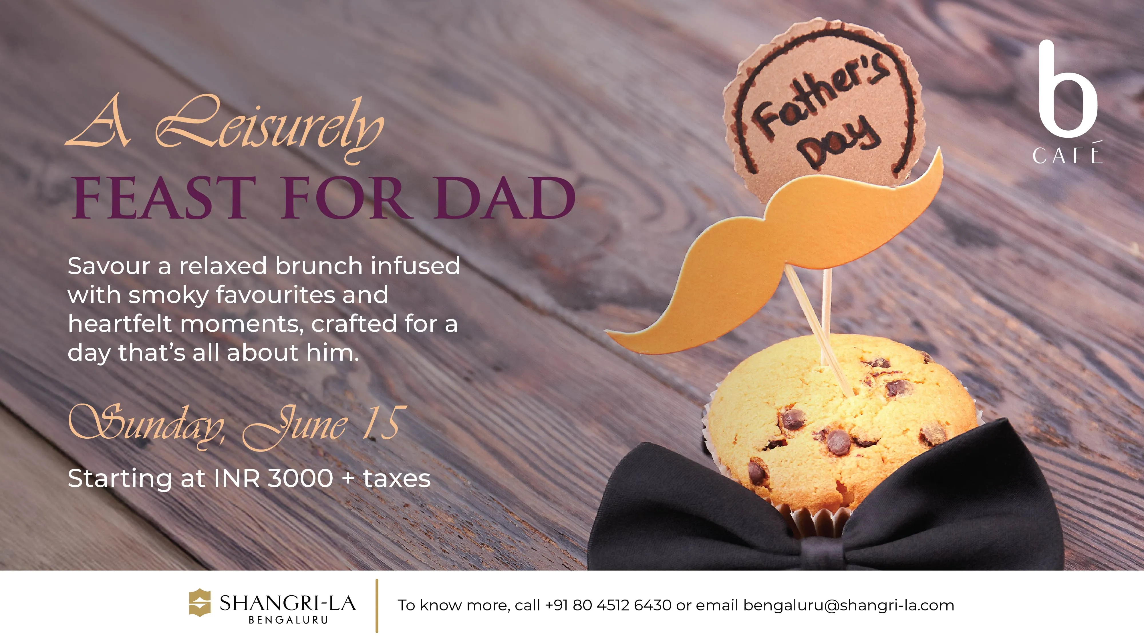 Fathers Day Brunch at B Cafe SLBL