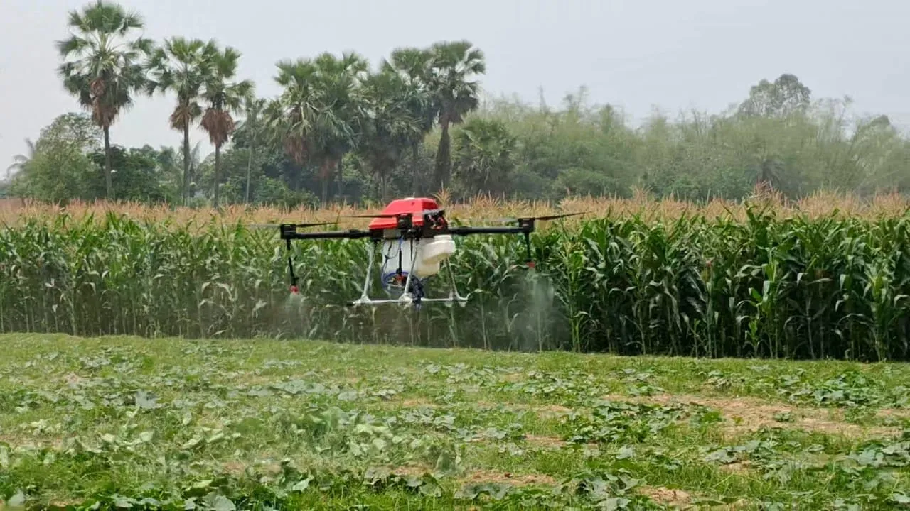   Smart farming  ,Crop monitoring,  Fertilizer spraying,Drone, ড্রোন,মালদার খবর