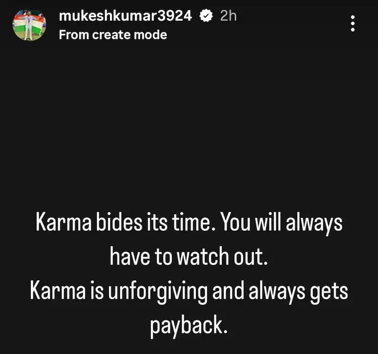 Mukesh Kumar's Instagram story after England tour snub goes viral