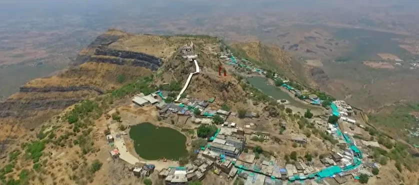 પાવાગઢ મંદિર ડ્રોન વ્યૂ