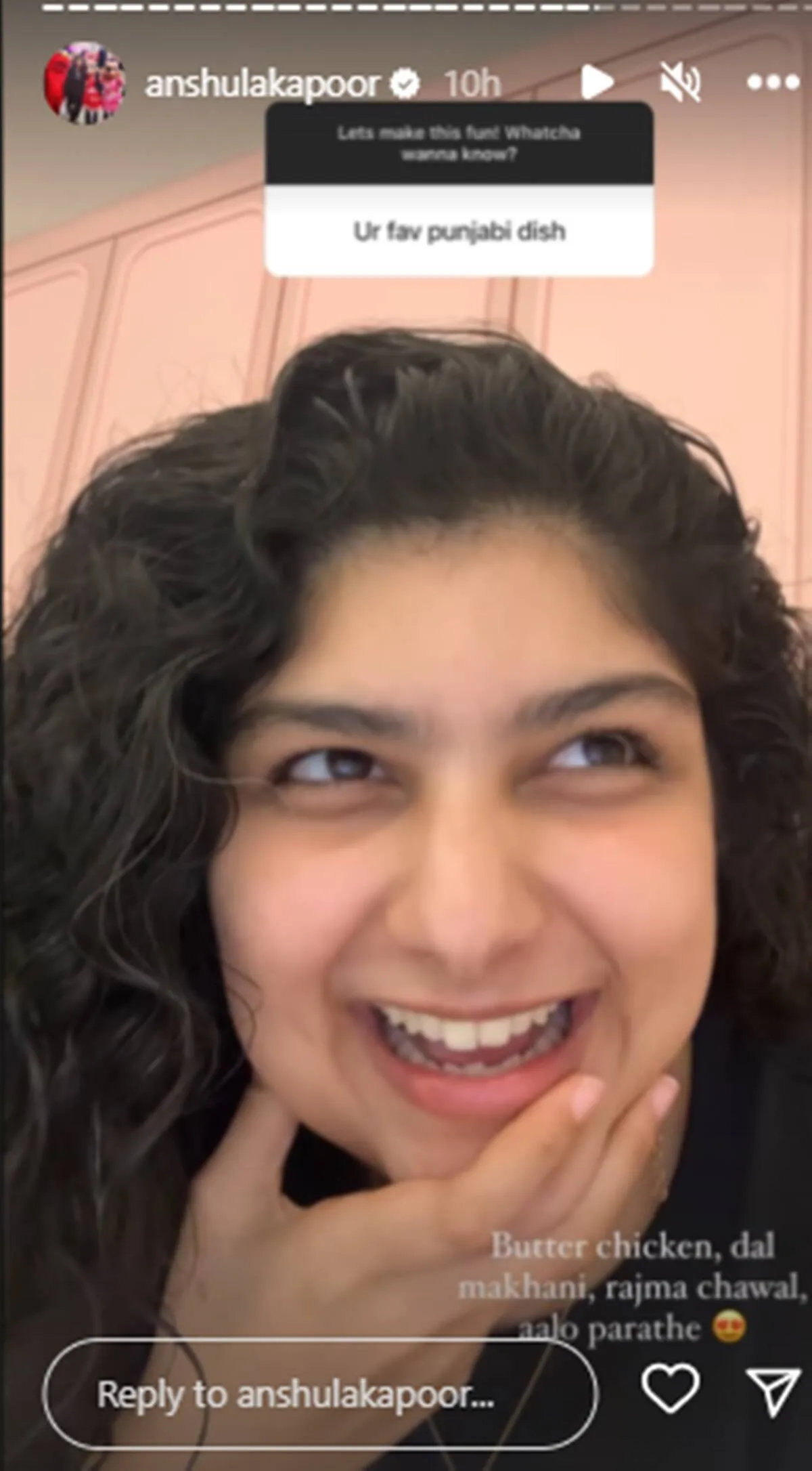 Anshula’s favourite Punjabi picks. (Source: Anshula Kapoor/Instagram Stories)