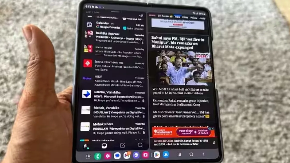 Samsung Galaxy Z Fold5 review(Image credit: (Nandagopal Rajan/The Indian Express)