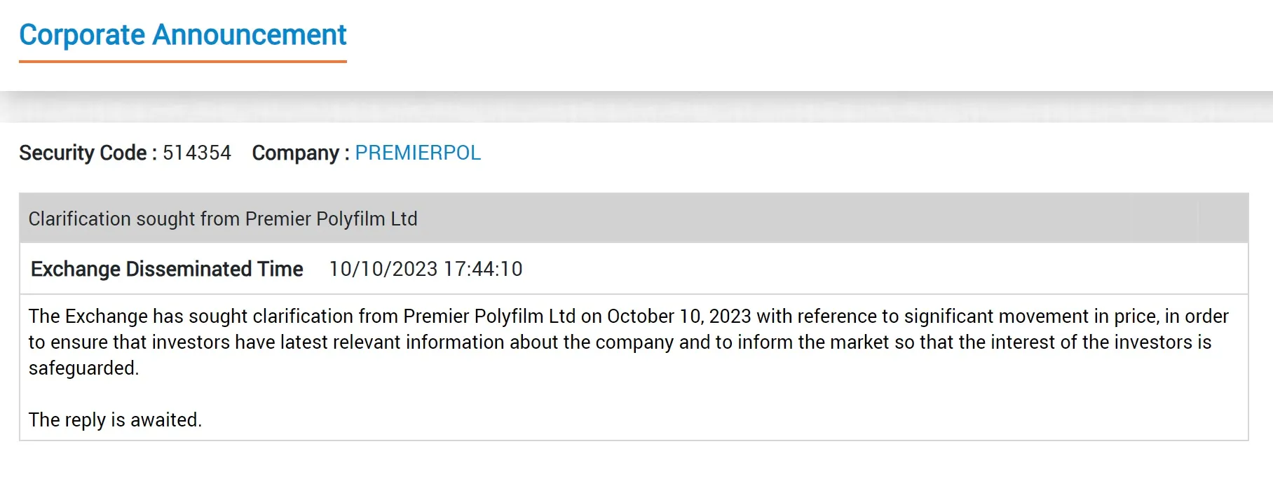 share market | stock Trading| Premier Polyfilm Share | BSE Sensex | NSE Nifty 50