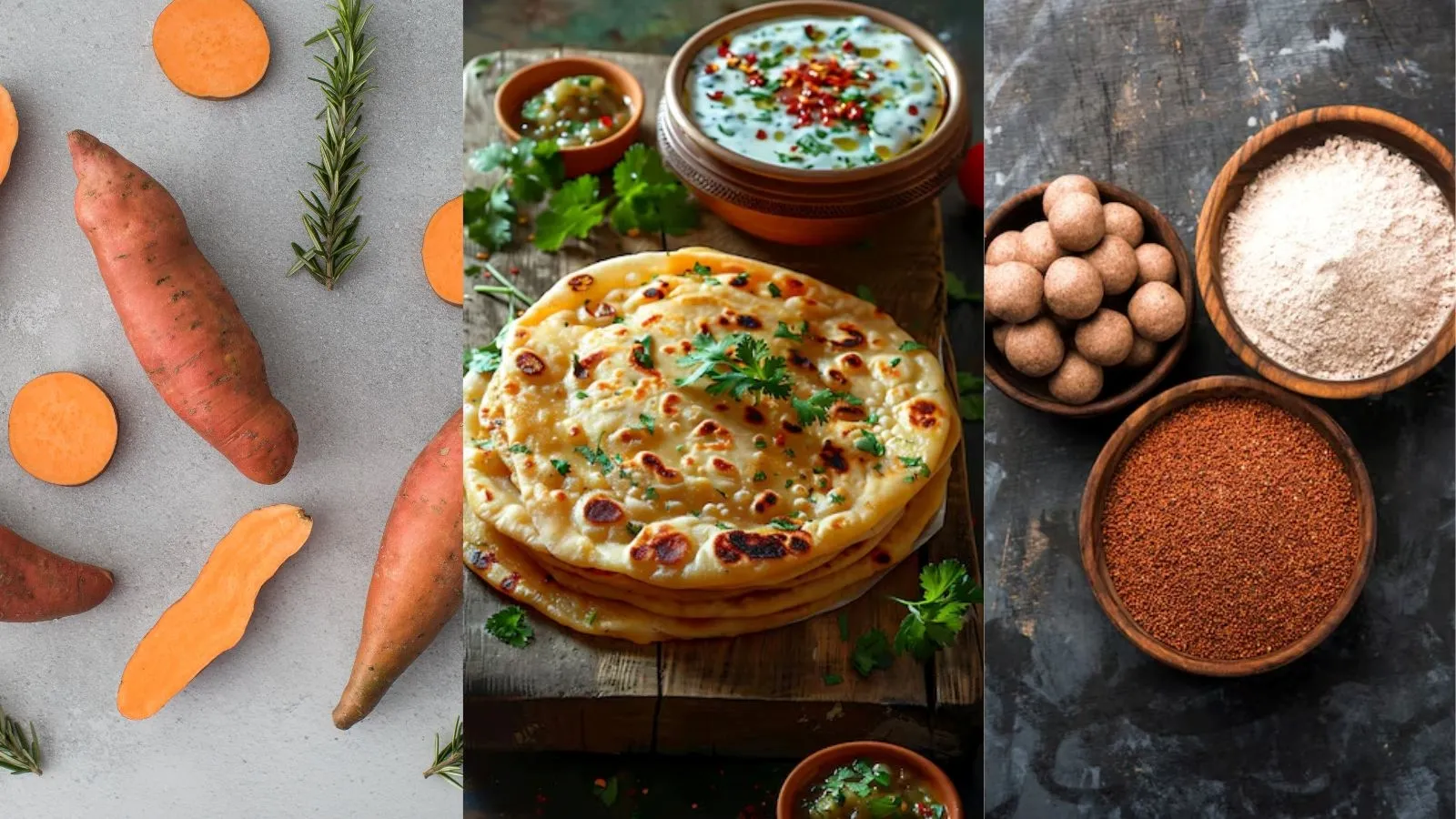 Ragi Sweet Potato Paratha Recipe