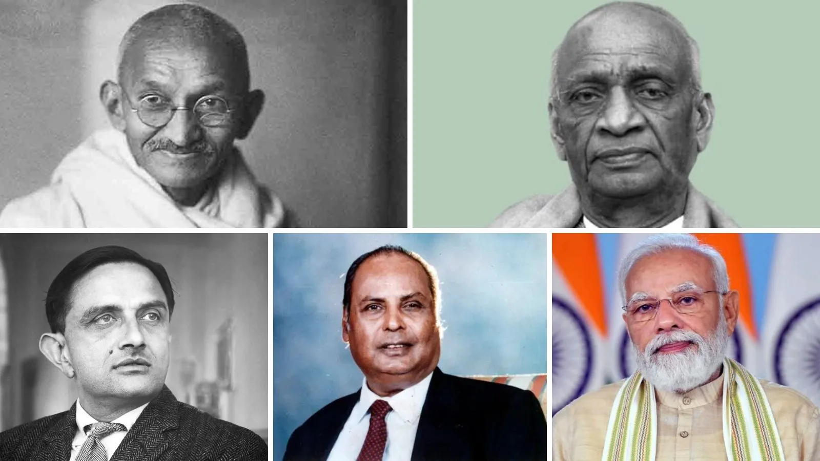 top 10 personalities of Gujarat | mahatma Gandhi | sardar vallabhbhai patel | vikram sarabhai | dhirubhai ambani | Narendra modi