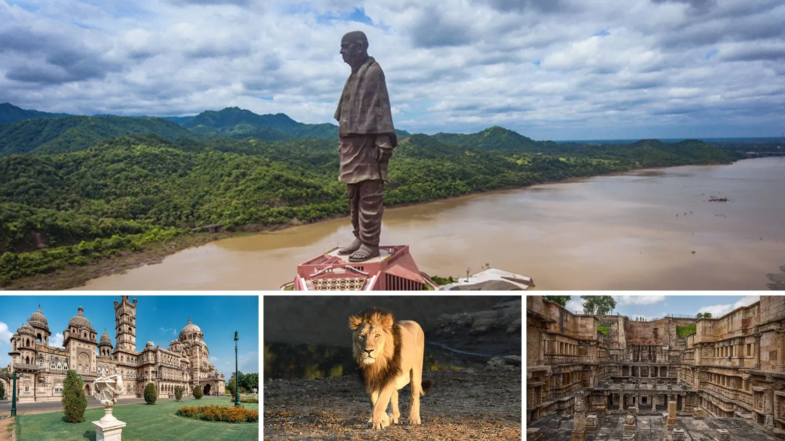 top 10 tourist places in Gujarat | statue of unity | gir national park | sabarmati ashram | somnath temple | kutch rann utsav