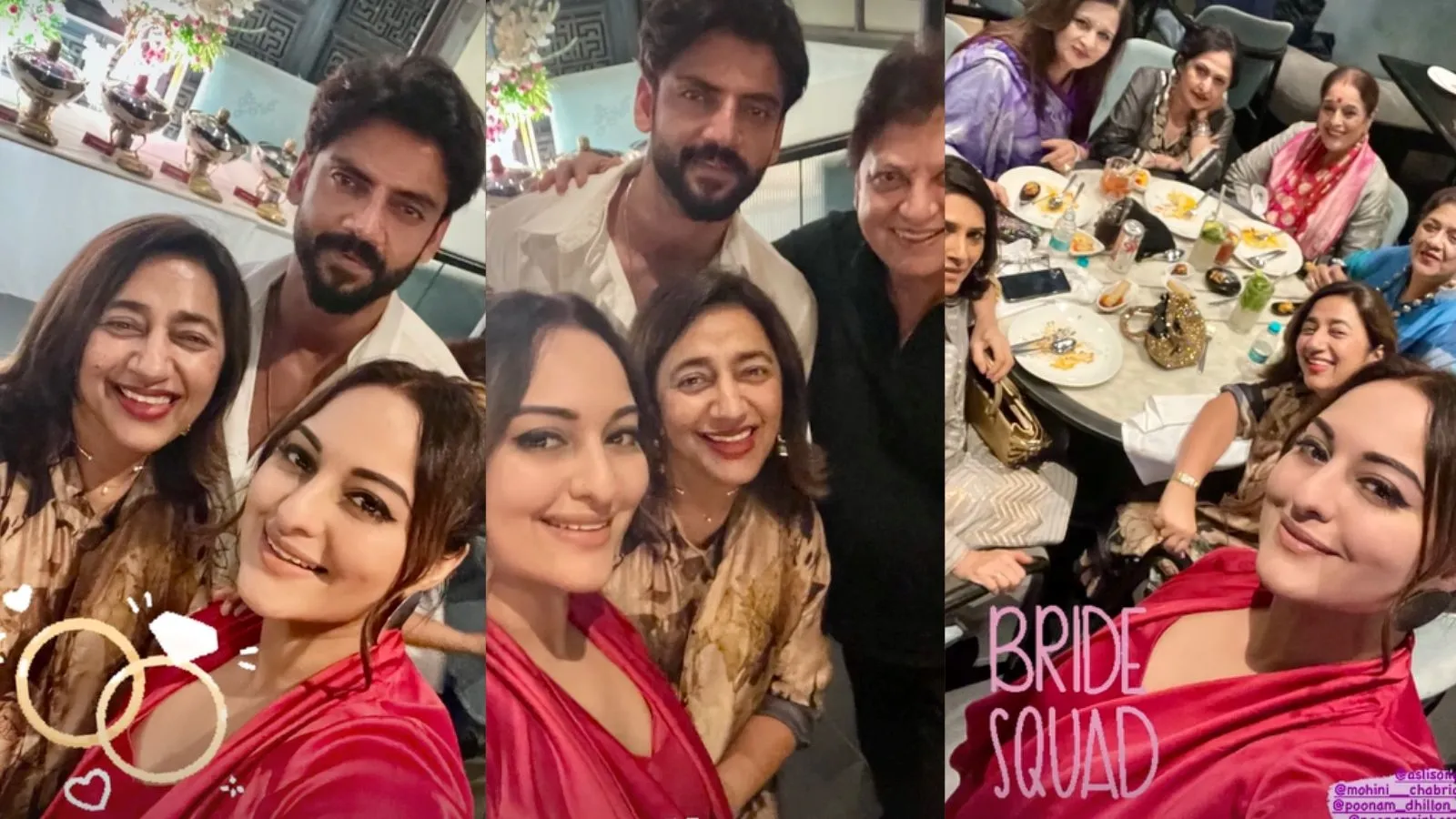 Sonakshi Sinha with friends and family