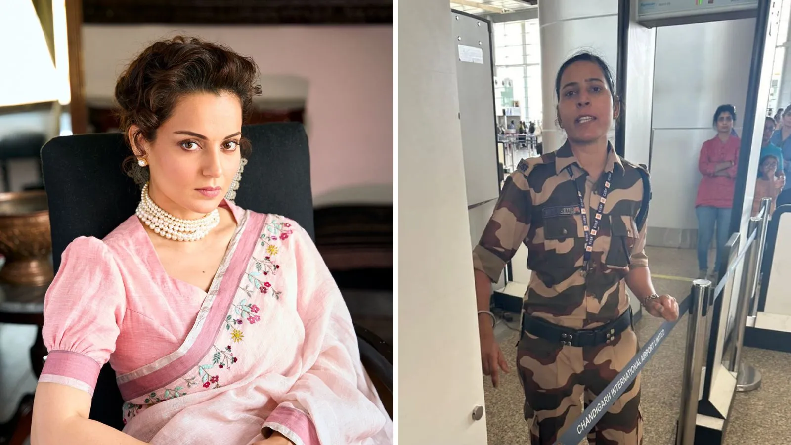 kangana slapped | kangan ranaut slapped chandigarh airport | Kulwinder Kaur | Kulwinder Kaur cisf woman constable | kangan ranaut slap cisf woman constable | Kulwinder Kaur kangan Ranaut slapped