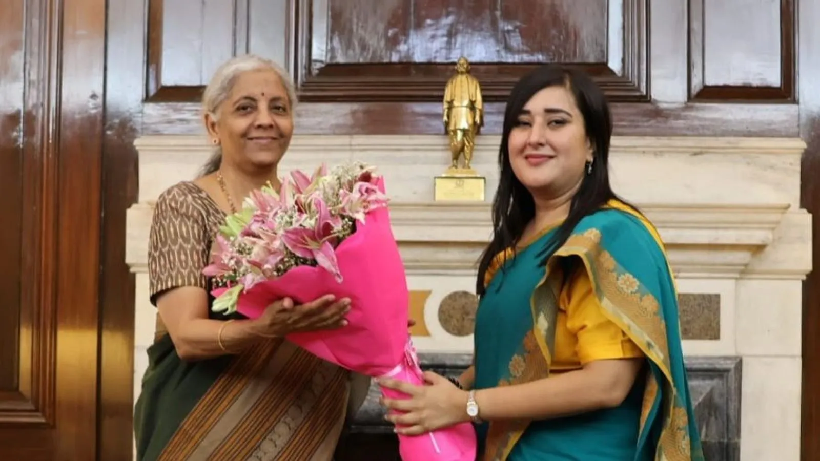 nirmala sitharaman finance minister of india | nirmala sitharaman | first woman finance minister of india | modi 3 0 cabinet minister | nirmala sitharaman budget | Bansuri Swaraj | nirmala Sitharaman with Bansuri Swaraj