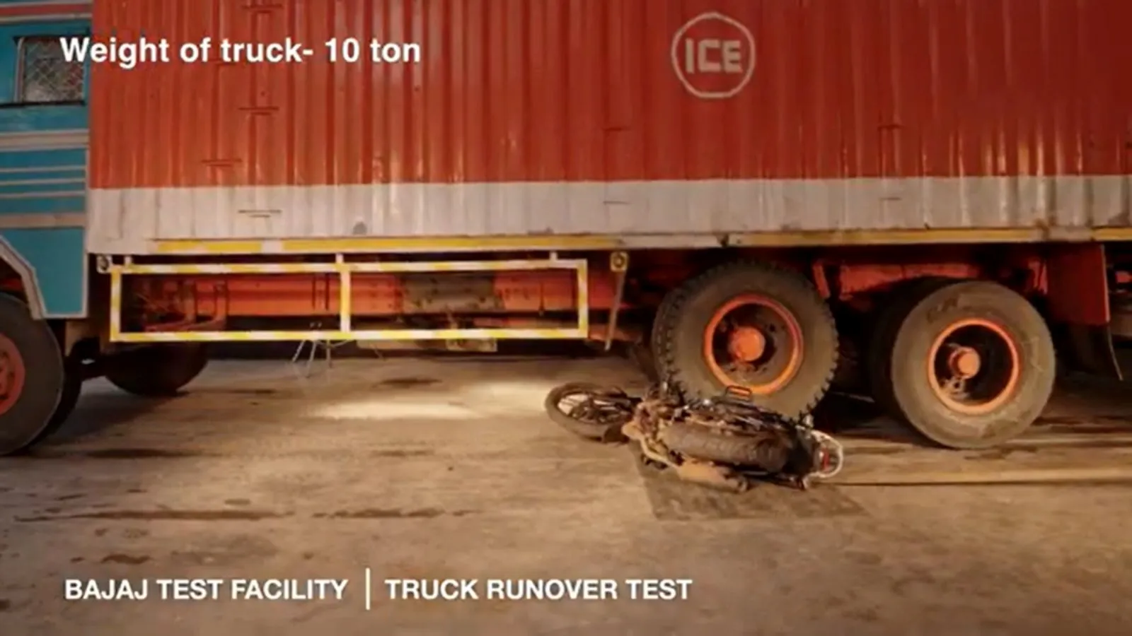 Bajaj Freedom 125 CNG bike crash test Result