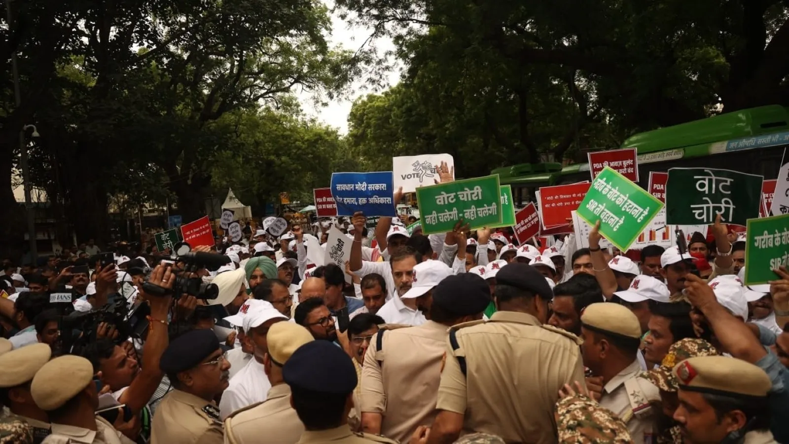 Vote Chori Protest at Election Commission office