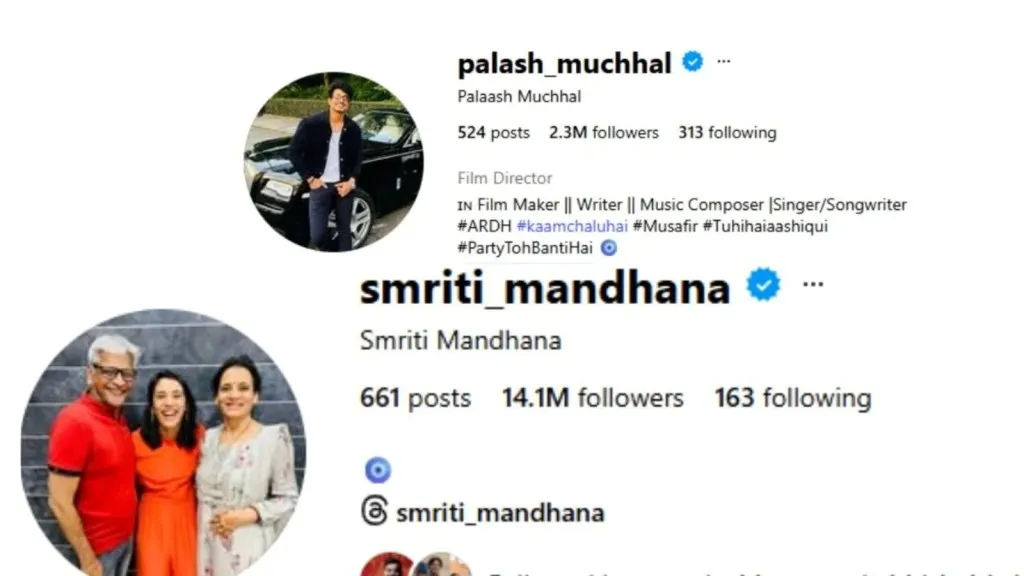 palash muchhal instagram update