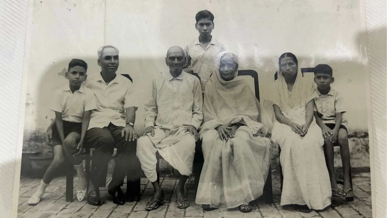 Justice Sinha with his parents, wife and kids. (Express)