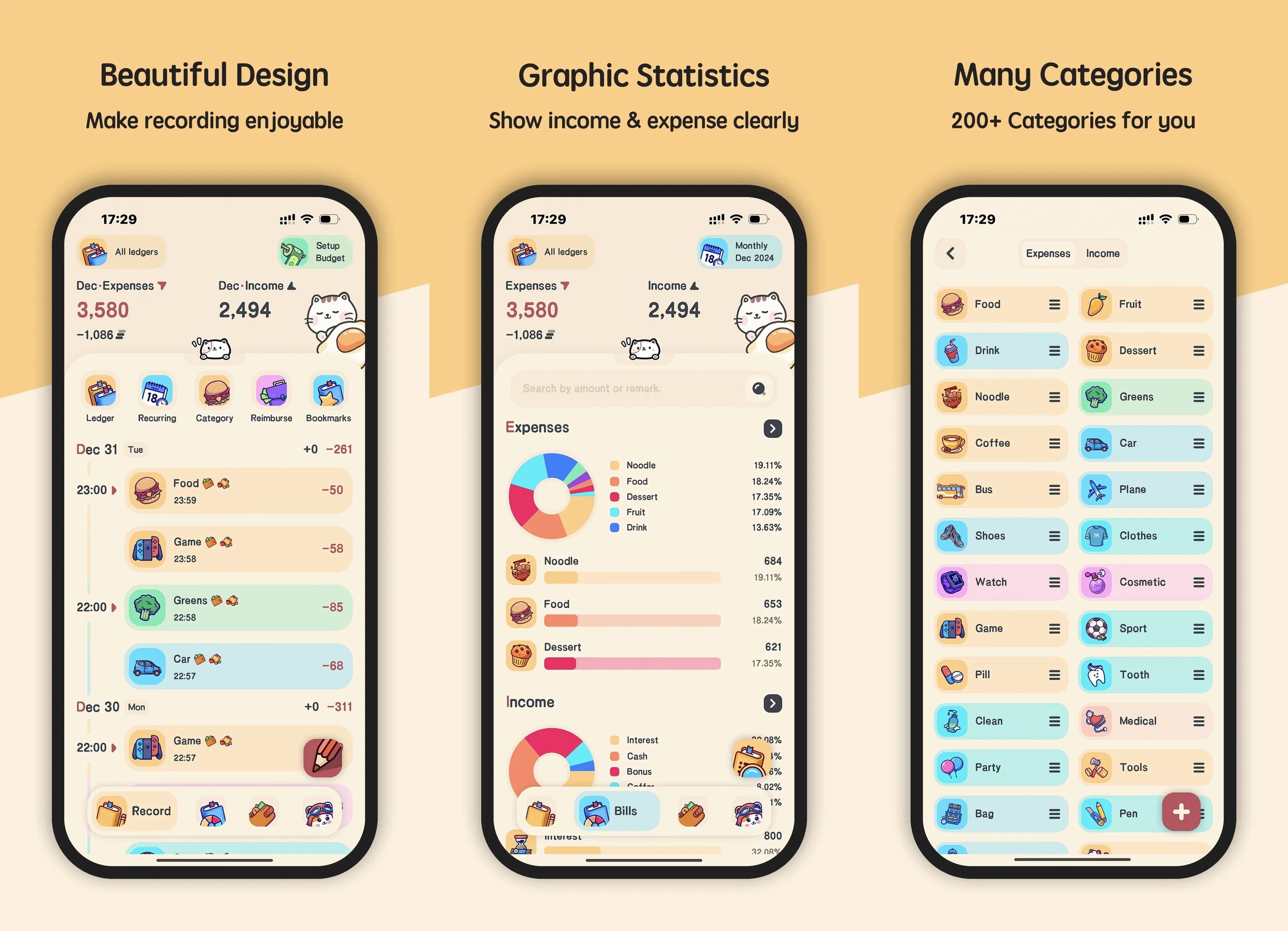 Meow Money Manager is one of the few aesthetically pleasing expense trackers on Android.