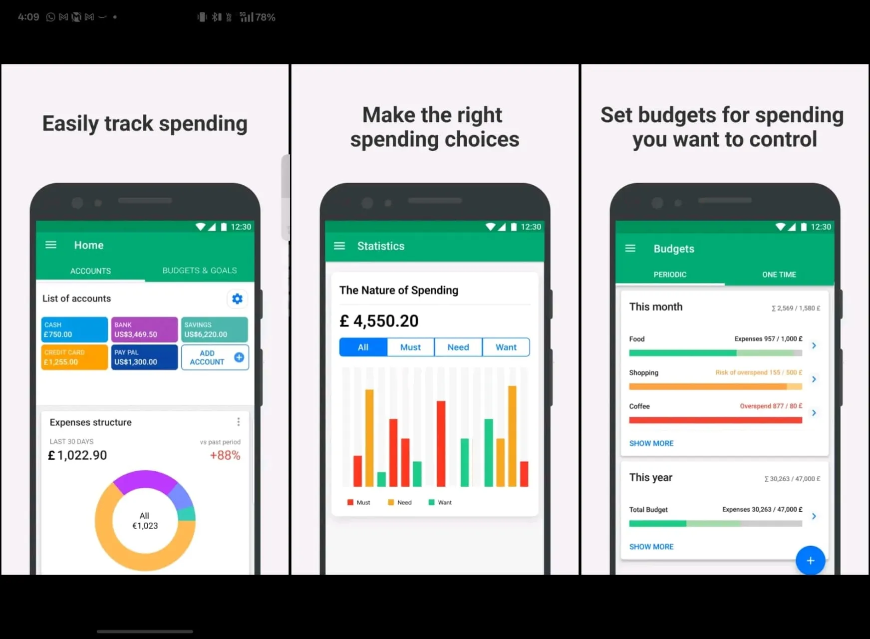 Wallet: Budget and Money Manager also lets you keep an eye out on your investments.