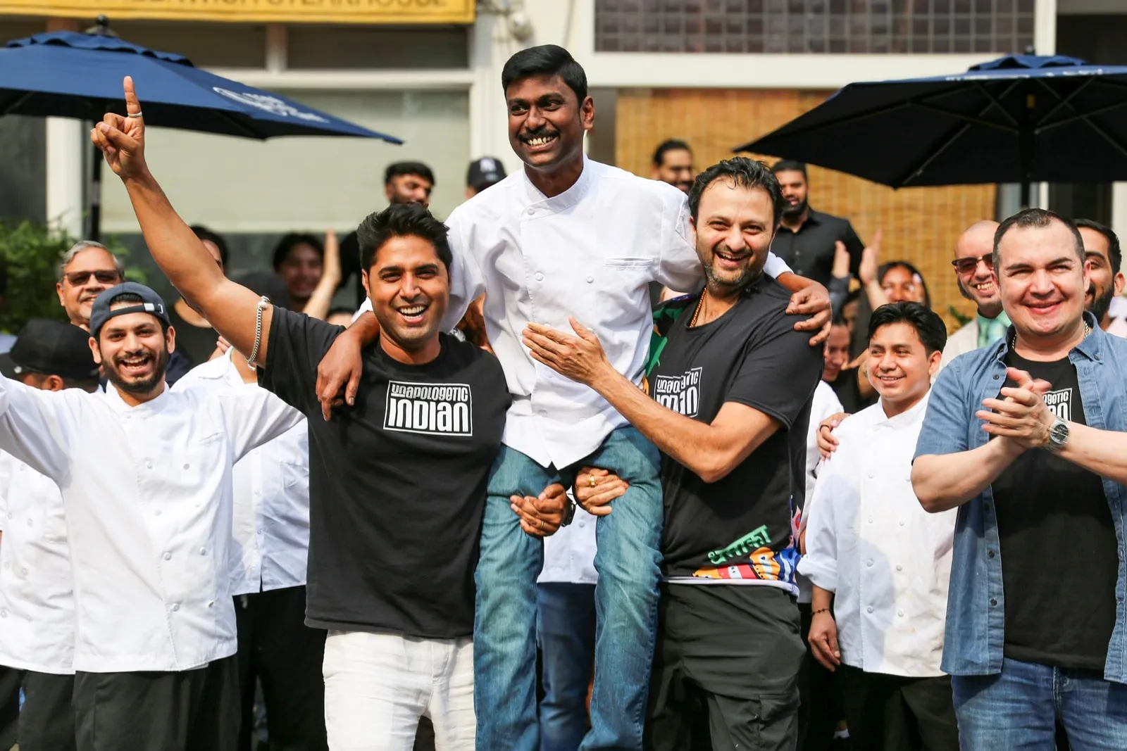 Chef Vijay Kumar with Roni Mazumdar and Chef Chintan Pandya of Unapologetic Foods