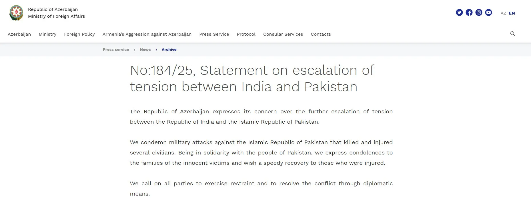 azerbaijan tweet