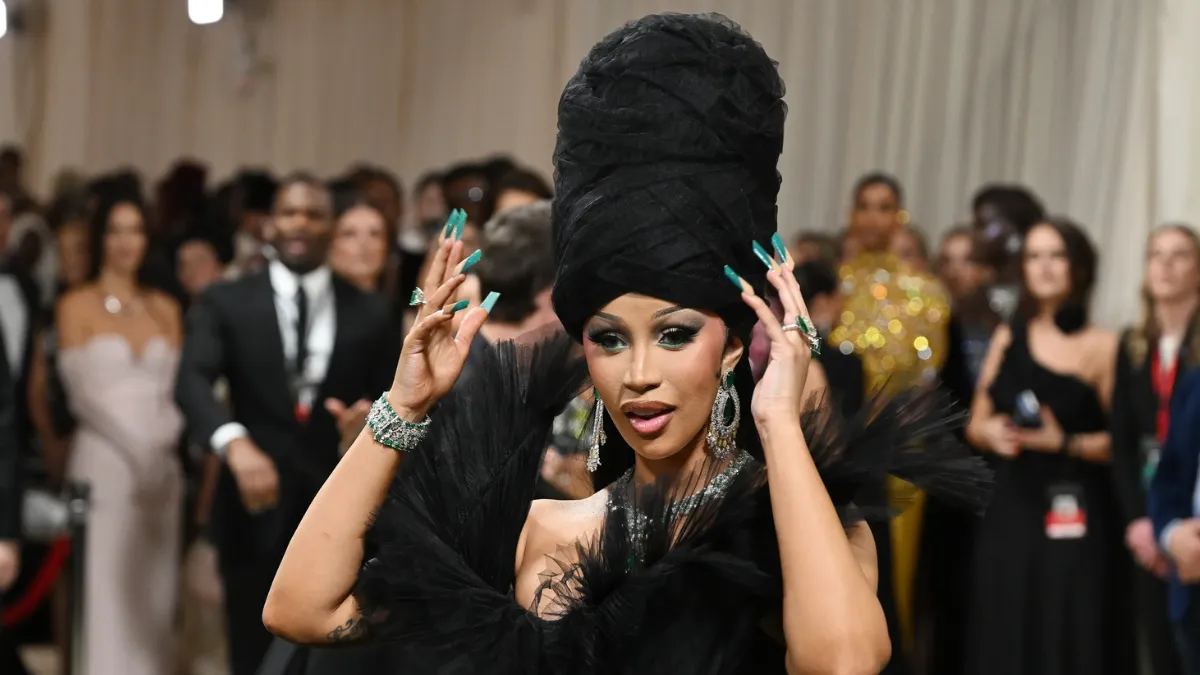 Cardi B Green Met Gala Dress