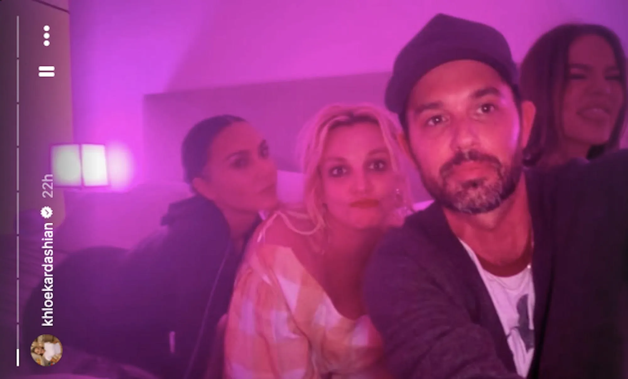 Kim and Khloé Kardashian Have Slumber Party With Friend Britney Spears