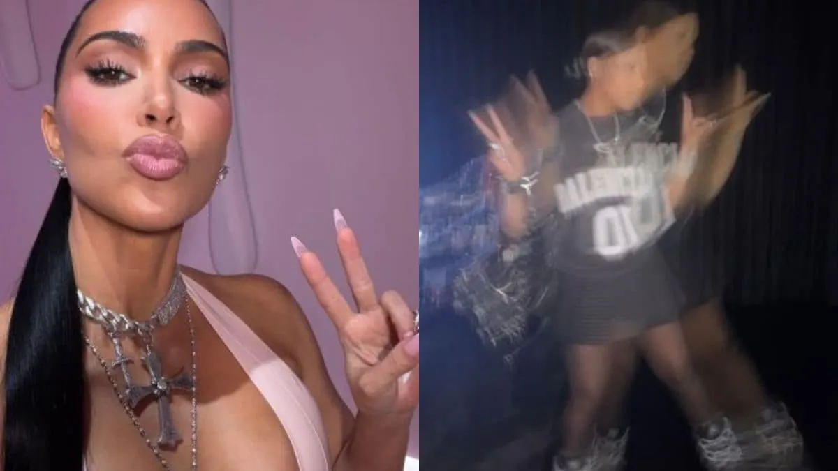 North West Makes Instagram Debut, Recreates Mom Kim Kardashian's Iconic  Peace-Sign Pose | Hollywood News - News18