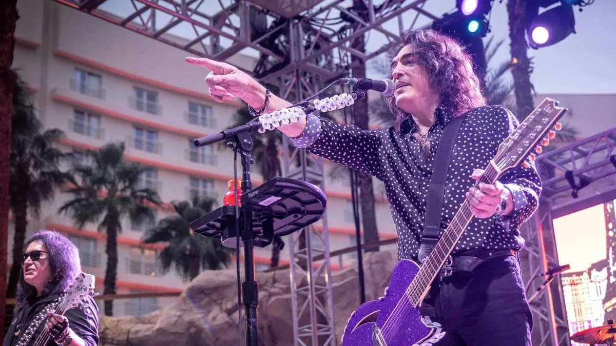 Watch unmasked Kiss pay emotional tribute to late Ace Frehley at Las Vegas  show | Louder