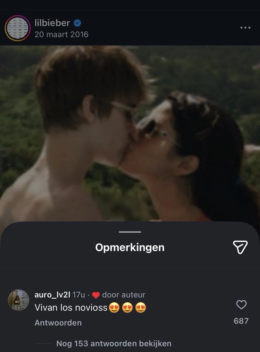 Justin Bieber, gelen tepkilerin ard&inodot;ndan yoruma b&inodot;rakt&inodot;&gbreve;&inodot; be&gbreve;eniyi kald&inodot;rd&inodot;  ancak Selena Gomez ile &ouml;p&uuml;&scedil;t&uuml;&gbreve;&uuml; foto&gbreve;raf hala profilinde duruyor.