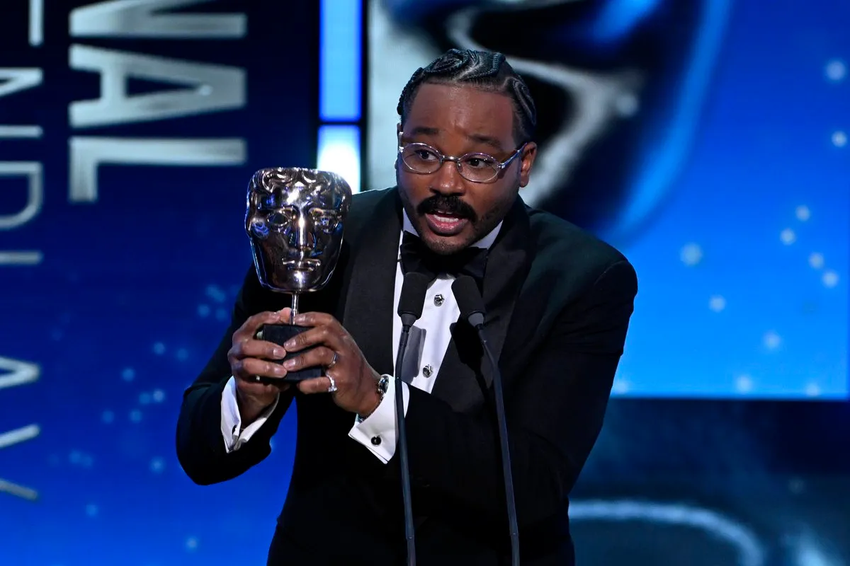 Ryan Coogler accepts his Original Screenplay award for 'Sinners' at the  BAFTAS #EEBAFTAs Ryan Coogler is the first Black man and first Black winner  in the 77 year history of the BAFTAS