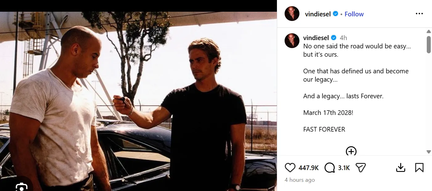 Fast Forever: Vin Diesel Announces Next Fast & Furious Movie; Know Title,  Release Date And More | Fast Xi | Hollywood - Times Now