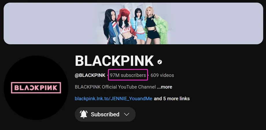 BLACKPINK is the First Musical Artist in history to reach 97 Million  subscribers on YouTube | allkpop
